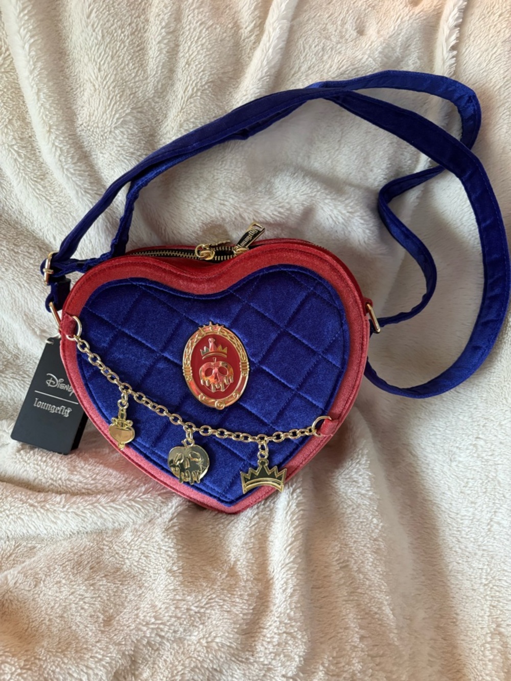 Loungefly Snow White Evil Queen Velvet Crossbody Bag